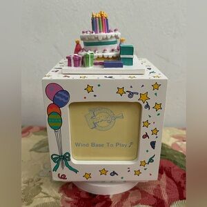 Musical Birthday Cake Picture Box with Colorful Decorations